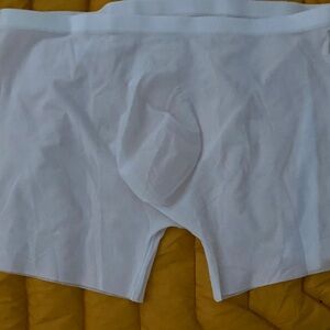 Classic Silk White Boxer Briefs for Men
